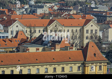 Universität Zagreb Hauptgebäude Stockfoto