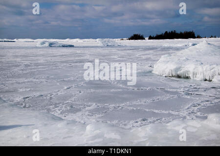 Eis auf der Georgian Bay, Lake Huron Stockfoto