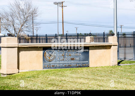 Calexico Kalifornien ein Einfuhrhafen entlang der US-mexikanischen Grenze Stockfoto