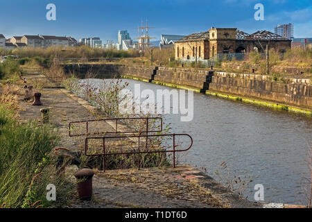 Graving Docks, Govan, Fluss Clyde, Glasgow, Schottland, Großbritannien Stockfoto