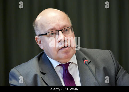 05.02.2019, Berlin, Berlin, Deutschland - Peter Altmaier, Bundesminister für Wirtschaft und Energie, bei der Vorlage der Nationalen industriellen Strateg Stockfoto