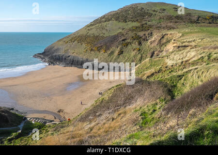 Ländliche, auf dem Land, Mwnt, Kirche, Ceredigion, Küste, Küste, Küste, die Cardigan Bay, Strickjacke, Wales, Welsh, Mitte, West, Wales, UK, GB, Großbritannien, Großbritannien, Britische Stockfoto