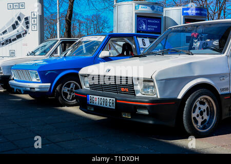 Sajmski autoslalom 2019 - Jugo Stockfoto