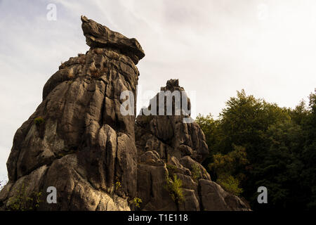 Externsteine im Teutoburger Wald Stockfoto