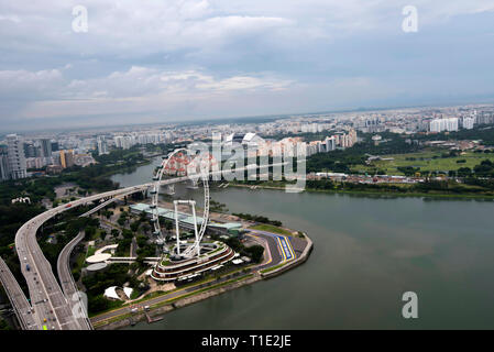 Singapore Flyer, Architektur, Singapur. Stockfoto