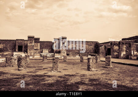 Römische Ruinen von Pompeji Vintage-effekt Stockfoto