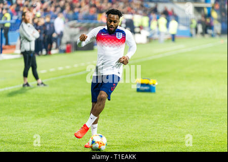 Podgorica, Montenegro. 25 Mär, 2019. Danny Rose auf Warm up Euro 2020 Qualifikation Montenegro vs England Credit: Stefan Ivanovic/Alamy leben Nachrichten Stockfoto