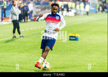 Podgorica, Montenegro. 25 Mär, 2019. Danny Rose auf Warm up Euro 2020 Qualifikation Montenegro vs England Credit: Stefan Ivanovic/Alamy leben Nachrichten Stockfoto