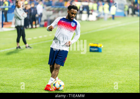 Podgorica, Montenegro. 25 Mär, 2019. Danny Rose auf Warm up Euro 2020 Qualifikation Montenegro vs England Credit: Stefan Ivanovic/Alamy leben Nachrichten Stockfoto