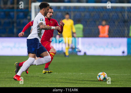 Das Stadion der Stadt Podgorica, Podgorica, Montenegro; UEFA Europameisterschaft Qualifikation Fußball, Montenegro. 25 Mär, 2019. gegen England; Credit: Nikola Krstic/Alamy leben Nachrichten Stockfoto