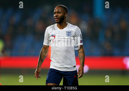 Podgorica, Montenegro. 25 Mär, 2019. X während der UEFA EURO 2020 Qualifikation Gruppe eine Übereinstimmung zwischen Montenegro und England in Podgorica City Stadium am 25. März 2019 in Podgorica, Montenegro. (Foto von Daniel Chesterton/phcimages.com) Credit: PHC Images/Alamy leben Nachrichten Stockfoto