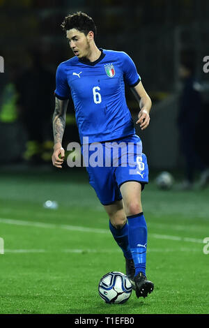 Rom, Italien. 26 Mär, 2019. Alessandro Bastoni Fußball Freundschaftsspiel Italien vs Kroatien unter 21. Frosinone (Italien), 25. März 2019 Photo Credit: Unabhängige Agentur/Alamy leben Nachrichten Stockfoto