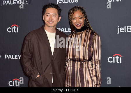 Steven Yeun und Sonequa Martin-Green Bildschirm die CBS alle Zugriff auf TV-Serie "The Twilight Zone" am 36. Paleyfest 2019 an der Dolby Theater, Hollywood. Los Angeles, 24.03.2019 | Verwendung weltweit Stockfoto