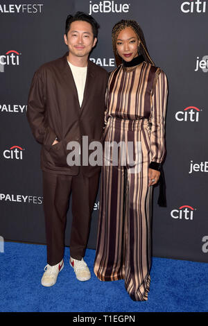 Steven Yeun und Sonequa Martin-Green Bildschirm die CBS alle Zugriff auf TV-Serie "The Twilight Zone" am 36. Paleyfest 2019 an der Dolby Theater, Hollywood. Los Angeles, 24.03.2019 | Verwendung weltweit Stockfoto