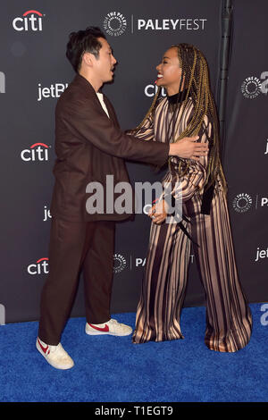 Steven Yeun und Sonequa Martin-Green Bildschirm die CBS alle Zugriff auf TV-Serie "The Twilight Zone" am 36. Paleyfest 2019 an der Dolby Theater, Hollywood. Los Angeles, 24.03.2019 | Verwendung weltweit Stockfoto