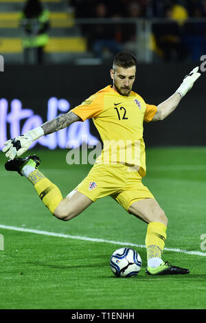 Rom, Italien. 26 Mär, 2019. Josip Posavec Fußball Freundschaftsspiel Italien vs Kroatien unter 21. Frosinone (Italien), 25. März 2019 Photo Credit: Unabhängige Agentur/Alamy leben Nachrichten Stockfoto