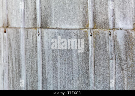 Rostige Wellblech Wand strukturierten Hintergrund. Grunge metal Wand Textur Stockfoto