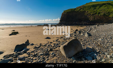 Strand bei Druidston Oase in der Nähe von Haverfordwest in Pembrokeshire, Dyfed, Wales, Großbritannien Stockfoto