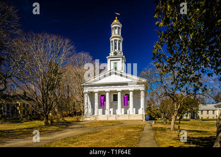 Erste Gemeindekirche Madison Grün Historic District Madison, Connecticut, USA Stockfoto