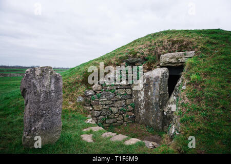 Bryn Celli Ddu Burial Chamber, Anglesey, Wales Stockfoto