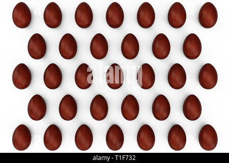Muster Schokolade Eier. Hintergrund der Eier. Konzept frohe Ostern. Eier als Symbol für den Urlaub. Hintergrund für gesundes Essen, Ostern, Eier essen Prod Stockfoto