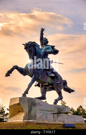 Denkmal für Suworow in Suvorov Square in Tiraspol, Transnistrien, Republik Moldau Stockfoto