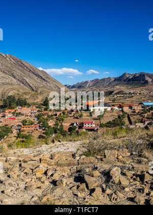 Citysacpe von Toro Toro in Bolivien. Der Anden in der Nähe des Canyon Stockfoto