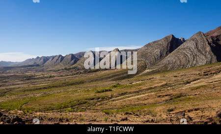 Landschaft in der Nähe von Toro Toro in Bolivien. Detail der geologischen Formationen Stockfoto