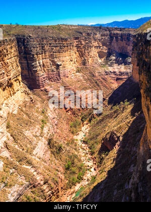 Ansicht der Toro Toro Schlucht in Bolivien. Cochabamba. Suche Stockfoto