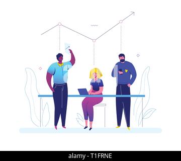 Business Analysis - flaches Design Style farbige Abbildung Stock Vektor