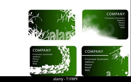 Rot business card Templates Stock Vektor