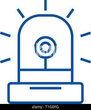 Alarm, Licht, Industrie Symbol Leitung Konzept. Alarm, Licht, Industrie flachbild Vektor Symbol, Zeichen, umriss Abbildung. Stock Vektor