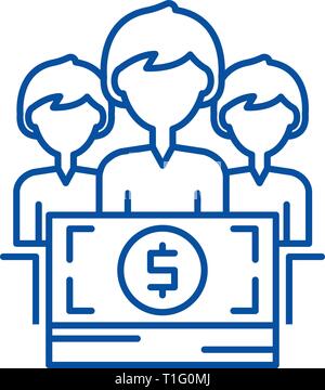 Jährliche bonus Symbol Leitung Konzept. Jahresbonus flachbild Vektor Symbol, Zeichen, umriss Abbildung. Stock Vektor