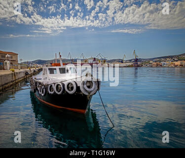 Griechische Lotsenboot in Montevideo Hafen. Stock Bild Stockfoto