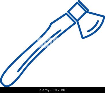 Ax Symbol Leitung Konzept. Ax flat Vektor Symbol, Zeichen, umriss Abbildung. Stock Vektor