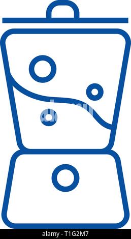 Mixer, smoothie Symbol Leitung Konzept. Mixer, smoothie Flachbild vektor Symbol, Zeichen, umriss Abbildung. Stock Vektor