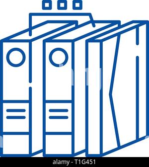 Business Dokumentation Symbol Leitung Konzept. Business Dokumentation flachbild Vektor Symbol, Zeichen, umriss Abbildung. Stock Vektor