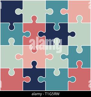 Satz von Puzzle-Teile Stock Vektor