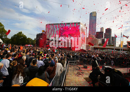 MELBOURNE, Australien - März 13: Massen an der F1-Saison 2019 starten Stockfoto