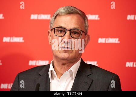 04.03.2019, Berlin, Berlin, Deutschland - Bernd Riexinger, Vorsitzende Linke auf einer Pressekonferenz sterben. 00 R 190304 D058 CAROEX.JPG [MODEL RELEASE: NEIN, PRO Stockfoto
