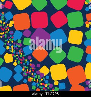Platz Regenbogen bunte geometrische Abstrakt Hintergrund für den Einsatz in Design Stock Vektor