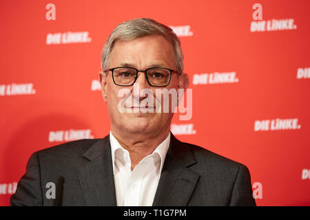04.03.2019, Berlin, Berlin, Deutschland - Bernd Riexinger, Vorsitzende Linke auf einer Pressekonferenz sterben. 00 R 190304 D 075 CAROEX.JPG [MODEL RELEASE: NEIN, PRO Stockfoto