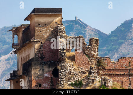 Ruinen des antiken Gebäude in Jaipur Stockfoto