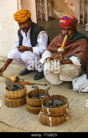 Indische Schlangenbeschwörer Stockfoto