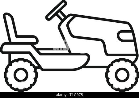 Traktor grass cutter Symbol. Umrisse Traktor grass cutter Vektor Symbol für Web Design auf weißem Hintergrund Stock Vektor