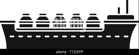 Tanker Schiff Symbol. Einfache Abbildung: Tanker Schiff vektor Symbol für Web Design auf weißem Hintergrund Stock Vektor