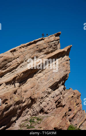Menschen vsiting Vasquez Felsen in der Antelope Valley Bereich der Suthern Caiifornia. Stockfoto