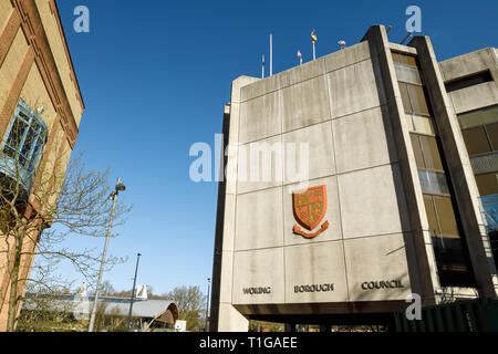 Woking Borough Council Bürogebäude im Stadtzentrum von Woking Surrey UK Stockfoto