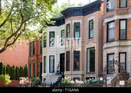 Wohnungen im Lincoln Park, Chicago, Illinois. Stockfoto