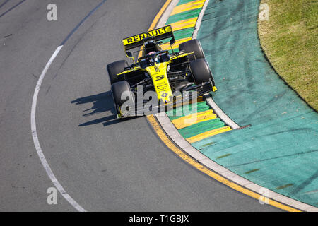 MELBOURNE, AUSTRALIEN - 17. März: Daniel Ricciardo von Renault F1 Team während der 2019 Formel 1 Grand Prix von Australien Stockfoto